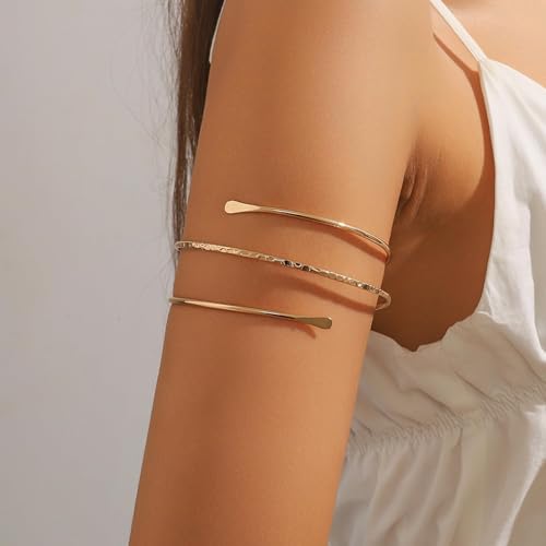 Frodete Arm Cuff Bracelet for Women Gold Upper Arm Jewelry Bangle Cuff Bracelets Starfish Shell Beach Jewelry Trendy Stuff Gifts - color: B1:arm cuff