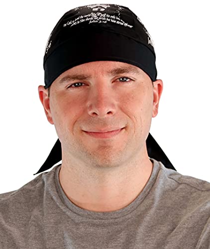 Sparkling EARTH - American Made Skull Caps Doo Rags Do Rag Durag Headwrap Head Wraps Skullies - Made in The USA! - color: John 3:16 Religious Faith Based American Made Skull Cap