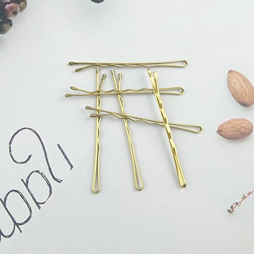 YINGFENG 220pcs Large Gold Bobby Pins for Women, 2.76 Inch Jumbo Hair Pins, Long Hair Clips Bulk with Box, Reusable Non Slip Hairpins Kit, Big Hair clips Great for Thick Hair - color: Gold（2.76inch）