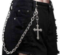 Layered Pants Chain for Men Women Punk Chain Hip Hop Jewelry Clothing Accessories Vintage Jeans Chains - style: Silver one layered