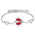 YAFEINI Ankle Bracelets for Women Sterling Silver Mermaid Turtle Ladybug Butterfly Moon Star Pineapple Anklet Link Chain Anklets Jewelry Gifts for Women - style: Ladybug anklet