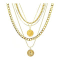 Gold Chunky Necklaces for Women Multi Layered Punk Gold Statement Necklaces Hip Hop Portrait Cuban Link Chain Necklace 90s Outfit Accessories - style: Style3
