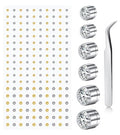 MODRSA Fake Nose Stud Fake Nose Ring Stud Fake Nose Piercing Fake Lip Ring Fake Earrings Stud Silver Gold Fake Cartilage Helix Earring Clip on Earring Hoop Fake Eyebrow Ring Fake Bridge Piercing - color: 1-2 style studs -silver gold