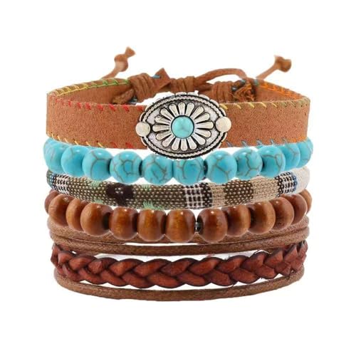 Bohemian Mix Bead Multi Layer Versatile Statement Bracelets Boho Stackable Beaded Strand Stretch Bangles Bracelets Sparkly Crystal Tassel Charm Jewelry Gift - style: Light brown
