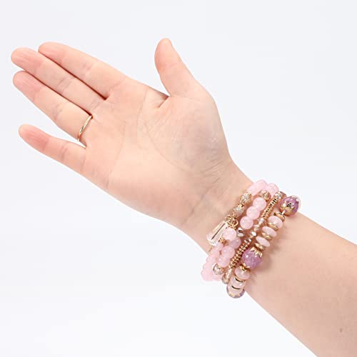 Bohemia Bracelets for Women Vintage Stackable Beads Bracelets Charm Stretch Beach Jewelry - color: Color 1