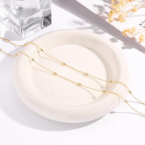 CHESKY Waist Beads for Women, Dainty 14k Gold Plated Waist Chain Beach Accessories Cute Belly Chain Body Chain Gold Chain Belts for Women Summer Beach Jewelry for Womens Gifts Rave Outfits for Womens - style: Bead