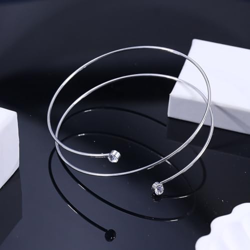 Gold Arm Cuff for Women,Arm Cuff Upper Arm Bracelet Jewelry Minimalist Armband ArmCuffs Bangle Bracelets Summer Beach Accessories - color: E