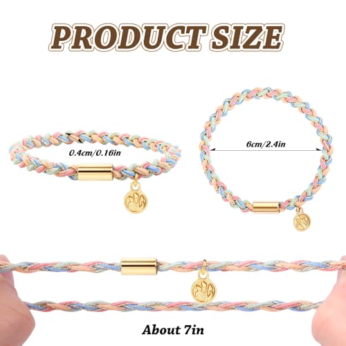 DIYDEC 10PCS Hair Ties Bracelet for Women 5 Styles Soft Braided Boho Hair Bands Elastic No Damage Hair Ties for Girls thick Thin Long Curly Hair Accessories(Blue) - color: Blue