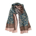 Paisley Pashmina Feel Shawls Wraps for Women Rave Scarf Soft Silky Exotic Boho All Seasons - color: Pink