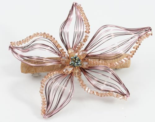 Mistofu DIY Copper Wire Metal Hand-woven High-level design Barrettes Elegant Hair Accessories, Gifts for Women Girls (yellow-a) - color: yellow-a