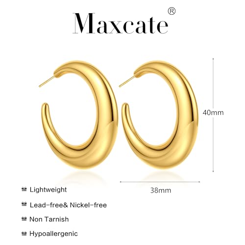 4 Pair Small Gold Hoop Earrings for Women Sensitive Ears - Hypoallergenic 14k Real Gold Plated Hoops Zirconia Cartilage Huggie Earrings Set Helix Piercing Earring Gold Jewelry for Women Gift - color: 1950 Hoop Gold