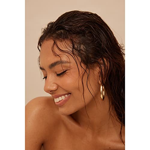 EXGOX Sterling Silver Hoop Earrings - Hypoallergenic, Lightweight, Chunky, 14K Real Gold Plated, Big Large Hoops for Women - color: Chunky Hoop&Gold 40mm