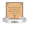 Remember Who The You Are Motivational Cuff Bracelet for Women, Stainless Steel Color Inspirational Bangle Bracelets with Engraved Hidden Message Jewelry for Sisters BFF Friends Gifts - color: Silver
