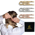 3 Pcs French Hair Pins for Women, 2.36" Small Elegant & Durable Metal U Shaped Hairpins for Thick or Thin Hair and Hairstyles, Secure Hold All Day, Comfortable Fit | Ideal Gifts for Women - size: Small