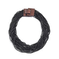 Coiris Beaded Strand Necklace for Women Boho Chunky Beaded Strand Necklace Bohemian Summer Beach Necklace Jewelry for Women(N0059-Black) - color: Black
