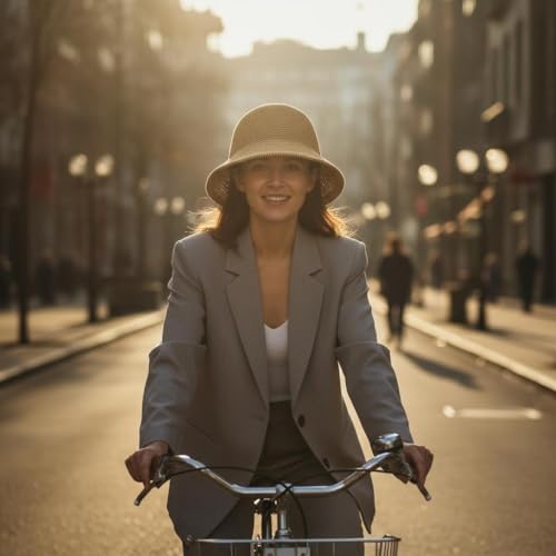 Women Straw Hat Beach Sun Cap Foldable Paper Knitted for Travel Summer Vacation Soft Lightweight Breathable - color: Khaki