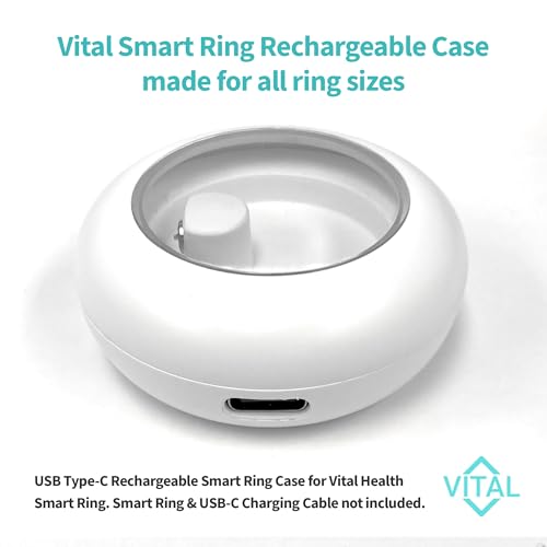 FREEZE2TRIM Vital Health Smart Ring for Women Men Charging Case with Fitness, Sleep Monitor, Activity Tracking, App, Rings - size: Size Universal