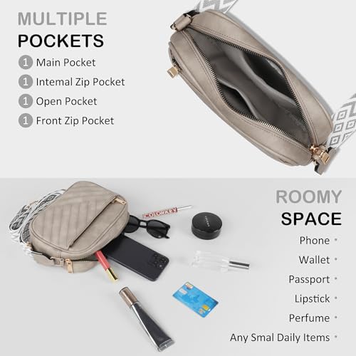 TANTOMI Small Crossbody Bags for Women Trendy, Cell Phone Purses Wallet with 4 Card Slots, Small Purses with Adjustable Strap - color: Gray