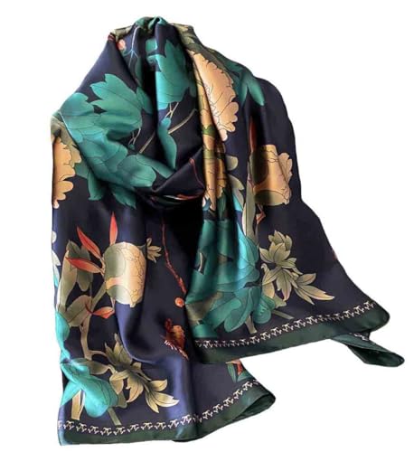 Acotavie Scarfs for Women Dressy Fashion Scarves Long Floral Pattern Scarf Lightweight Sunscreen Shawls - color: C025