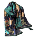 Acotavie Scarfs for Women Dressy Fashion Scarves Long Floral Pattern Scarf Lightweight Sunscreen Shawls - color: C025