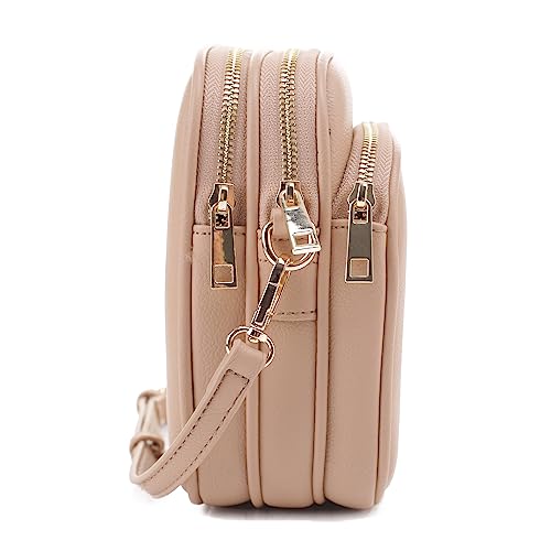Mali+Lili, Josie Triple Zip Crossbody Bag - color: Neutural