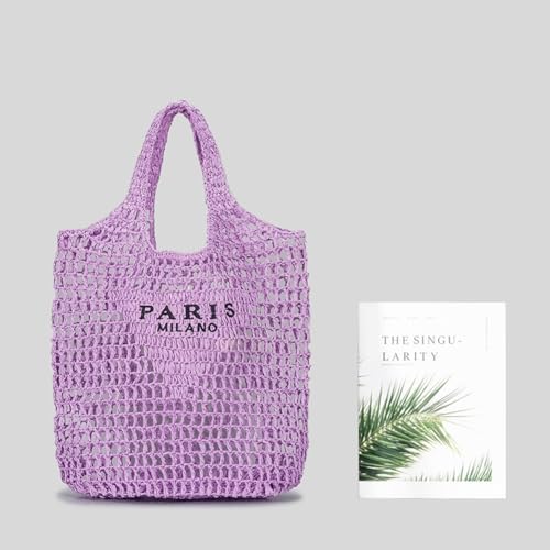 Covelin Women's Handwoven Straw Tote Bag – Lightweight, Large Capacity Boho Beach Bag