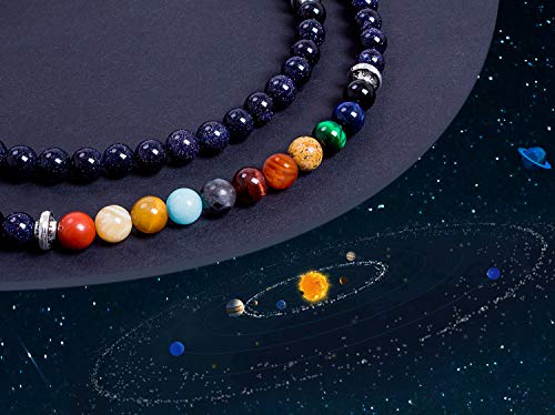 108 Mala Beads Necklace 7 Chakra Buddhist Prayer Beaded Bracelet Tree of Life Pendant Stone Yoga Necklace - color: Solar-Tree