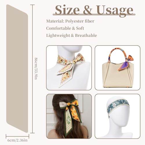 QIUTIMIY 4 Pack Purse Scarf Handbags Skinny Twill Hair Scarves Narrow Neck Scarf Band Women Fashion Accessories Bag Charms - color: Style 2-11