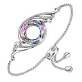 Kate Lynn Rise From the Ashes Phoenix Bracelet Made with Crystals from Austria, Adjustable Slider Bracelet for Women, Packaged with Jewelry Box, Birthday Gift for Women, Symbol of Luck and Renewal - color: Purple Light