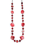PEARL&CLUB Long Beaded Necklaces For Women - Sweater Chain Fashion Jewelry Necklace Gifts For Women - color: 35-Red