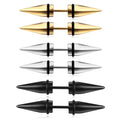 Aroncent 12PCS Stainless Steel Fake Tapers Mens Earrings Illusion Tunnel Cheater Piercing Jewelry Set for Men Women - color: A8