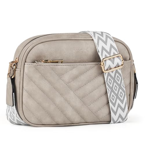 TANTOMI Small Crossbody Bags for Women Trendy, Cell Phone Purses Wallet with 4 Card Slots, Small Purses with Adjustable Strap - color: Gray