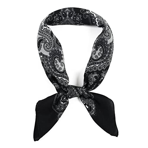 K-Elewon 27.5” Women Medium Square Scarf Head Scarf- 2PCS Neck Scarf Hair Scarf Head Sleeping Wraps Scarfs for Women H07 - color: Se02(2pcs)