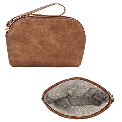 HKCLUF Crossbody Bag Purse for Women 2PCS/Set Leather Hobo Handbag Wallet Set With 2Adjustable Guitar Strap Shoulder Bag | Purse - color: A29-apricot