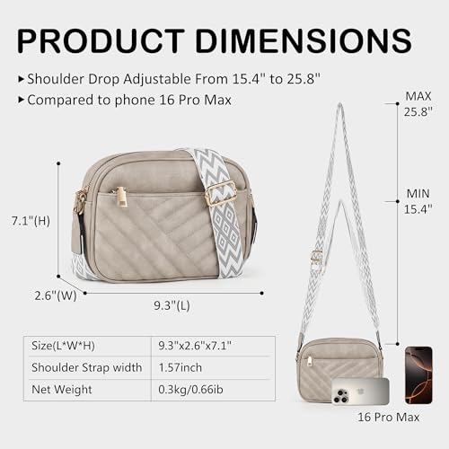 TANTOMI Small Crossbody Bags for Women Trendy, Cell Phone Purses Wallet with 4 Card Slots, Small Purses with Adjustable Strap - color: Gray