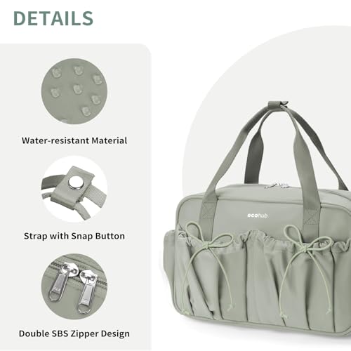 ECOHUB Small Gym Bag for Women, Mini Gym Duffle Bag with Wet Compartment, Bowknot Sports Bag, Cute Gym Tote Bag Dance Yoga Workout Travel Bags Green - color: Green