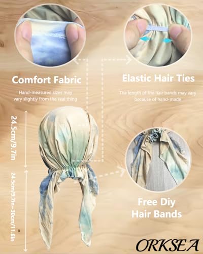Chemo Headwear for Women Pre-Tied Head Scarf Headwraps Soft Turbans Cancer Hats Chemo Beanie Coverings Scarves - color: Gray and Khaki