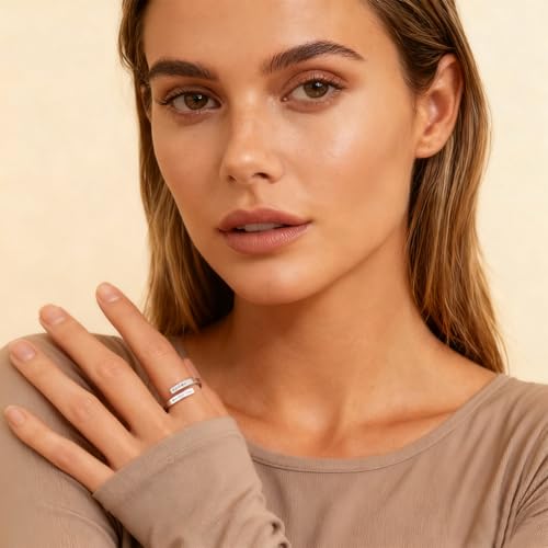 Sonateomber Gold Silver Faith Open Rings for Women ，Adjustable Minimalist Personality Encouragement Hope Love Healing Promise Ring Wedding Festival Accessories Fashion Jewelry Gift - color: Faith Over Fear