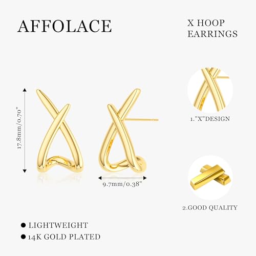 14K Gold Plated Dangle Earrings for Women Chain Dangling Long Earrings Trendy CZ/Twisted X Hoop Studs Dainty Threader Earrings Wedding Hanging Drop Dangly Minimalist Jewelry Gifts for Woman - style: 6