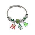 Silver Women Bracelets - Adjustable Charm Bracelets for Women Birthday Gifts Favors Titanium Steel Bracelet Bundle Jewelry Kit - color: S: St. Patrick’s Day