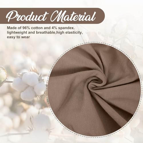 JenPen 4 Pcs Cotton Chemo Headwear for Women Turban Soft Cancer Head Scarf Hats Beanie Elastic Hair Wraps - color: Black, Khaki, Wine Red, Brown