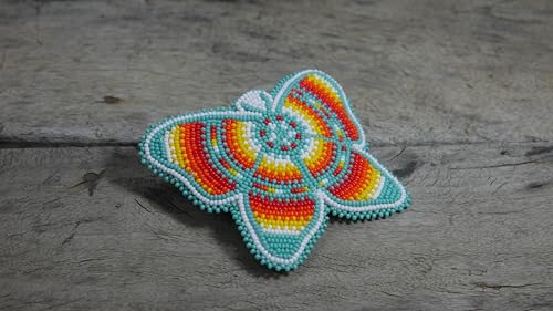 Beaded Hair Clips Native American Style Handmade Collection (Butterfly (Turquoise)) - color: Butterfly ( Turquoise)