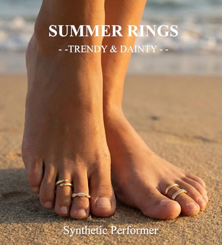 CASDAN 13Pcs Toe Rings and Ankle Bracelets for Women Silver Gold Layered Anklets Chain Adjustable Open Tail Toe Ring Beach Foot Jewelry for Summer - color: Gold,B