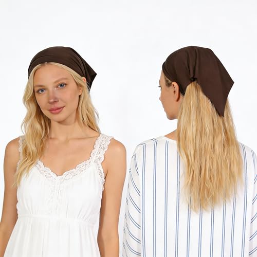 6 Pack Women Hair Scarf Headband, Boho Bandana Headbands for Women, Womens Head Scarves & Cute Bandanas, Soft Comfortable Bandana Headband for Daily & Special Occasions