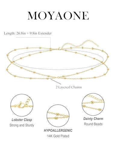 Waist Chain for Women 14K Gold Plated Waist Beads Belly Chain Dainty Layered Body Chain Belt Beach Jewelry for Women Sexy Waterproof Non Tarnish Adjustable Summer Jewelry Accessories - style: beaded