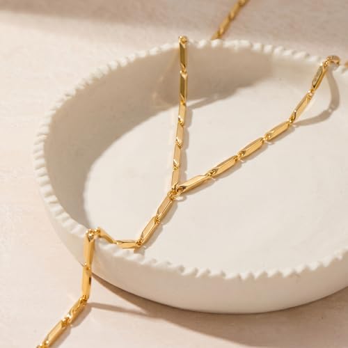 Gold Silver Necklace for Women Y Chain Adjustable Gold Long Necklaces Fashion Dainty Jewelry - color: gold I