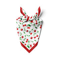 dscarf Womens Neck Scarf 21"x21" Small Square | Headband Scarf Ethnic Bandana Head Scarf Flowering Breathable Lightweight - color: Cherry Design 1