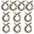 10 Pcs Long Thin Small Skinny Scarf Satin Neck Tie Ribbon Choker for Women Girls - color: Khaki