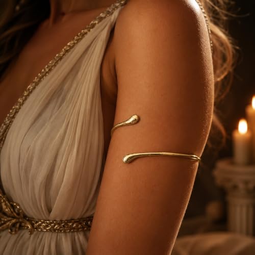 Long tiantian Gold Arm Cuff Upper for Women Bangle Bracelets Upper Arm Cuff Bracelet Trendy Armband Beach Jewelry Trendy Stuff Gifts - color: A3:gold Arm Cuff
