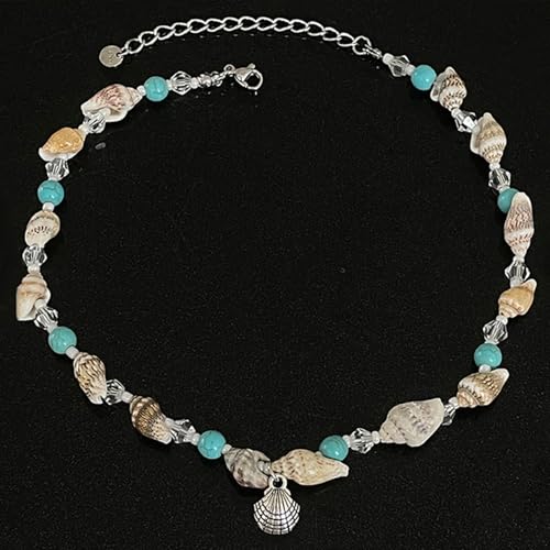 Shell Starfish Necklace for Women Pearl Beach Boho Layered Necklace Charm Accessories Summer Vacation Outfit 2026 - color: H:ocean starfish necklace